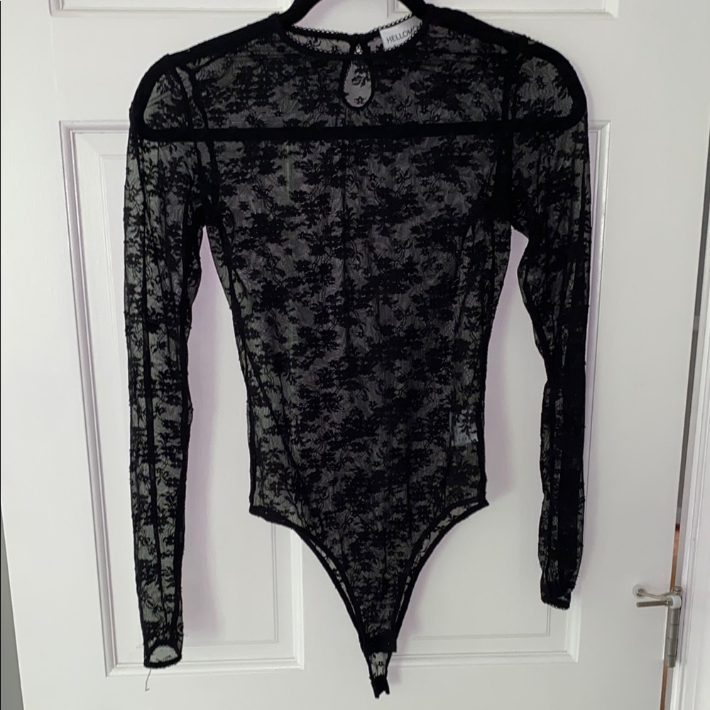 Hello Molly Black Lace Bodysuit